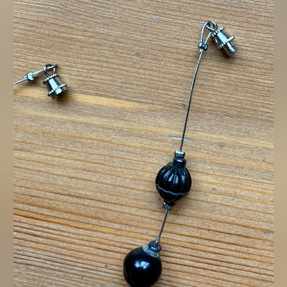 Handmade Black Glass Bead Necklace - Picture 6 of 7